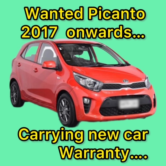 Cash for my Kia Picanto 2017 2018 2019 2020